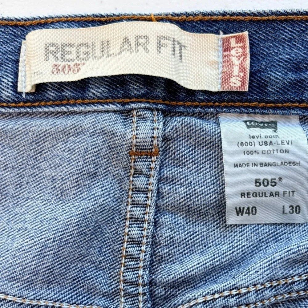 Levi's 505 Regular Fit Jeans 40x30‎ Blue Excellent
